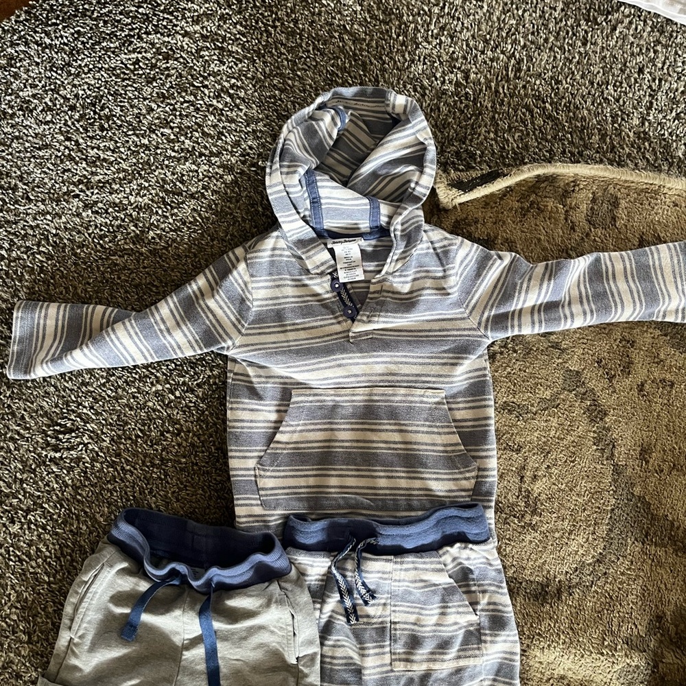Tommy Bahama Blue and Gray Kids Matching Set